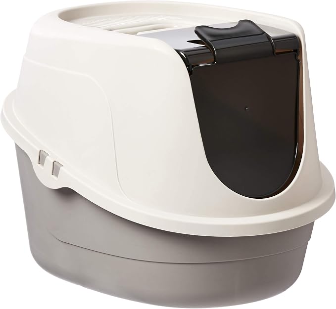 Amazon Basics No-Mess Hooded Enclosed Cat Litter Box by AmazonBasics