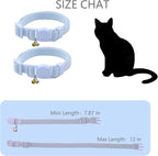 Breakaway Cat Collar with Bell, Safety Buckle Kitten Collar, Elastic Strech - Image 3