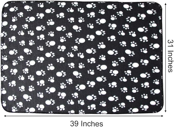 Comsmart Dog Blankets for Small Dogs, 6 Pack Puppy Blanket Cute Paw Print Pet - Image 5