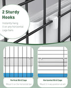 Pawfly 1 Pack Bird Feeder for Cage Hanging Plastic Feeder - Image 5