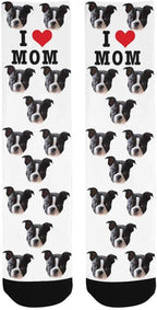 Custom Face Socks, Personalized Dog Lover Pet Photo Picture on Socks Unisex - Image 3