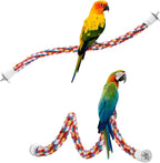 Bird Rope Perches, Parrot Toys 33 inches Rope Bungee Bird Toy - Image 4