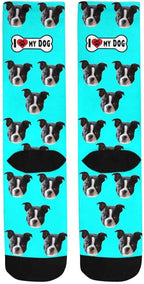 Custom Face Socks, Personalized Dog Lover Pet Photo Picture on Socks Unisex - Image 4