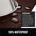 GORILLA GRIP 100% Waterproof Raised Edge BPA Free Silicone Pet Feeding Mat - Image 3