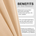 DUJUIKE Waterproof Bed Cover for Dog and Cats, Pet Hair Resistant Bed Sheet - Image 7