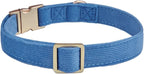 Soft Cotton Dog Collar with Metal Buckle Adjustable Heavy Duty Comfy Corduroy - Image 2