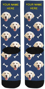 MyPupSocks Custom Personalized Photo Pet Face Socks, Cat and Dog Tracks Paws - Image 5