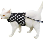 Cat Harness and Leash for Walking Escape Proof, Adjustable Cat Vest Harness by Yizhi+Miaow