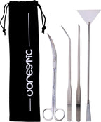VORESTIC 4Pcs Aquascaping Tools, Stainless Steel Aquarium Tweezers, Scissors by VORESTIC