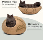 MEOWFIA Cat Cave – Premium Felt Cat Bed - Image 4