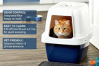 Large sifting Hooded Enclosed cat Litter Box, semi-Closed pet Litter Container - Image 5
