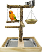 Tfwadmx Bird Perch Natural Wood Stand Toy Parrot Play Stand Platform and - Image 7