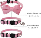 Cat Collar Breakaway with Bell and Removable Bow Tie Safety Buckle Velvet - Image 4
