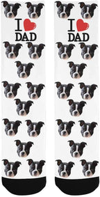 Custom Face Socks, Personalized Dog Lover Pet Photo Picture on Socks Unisex - Image 3