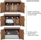 unipaws Top Opening Cat Litter Box Enclosure, Friendly to Elderly People - Image 5