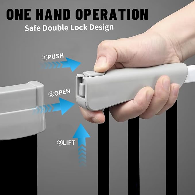 41" Tall Safety Pet Gate, Adjustable 29.92"-49.21" Wide, No Drilling Pressure - Image 6