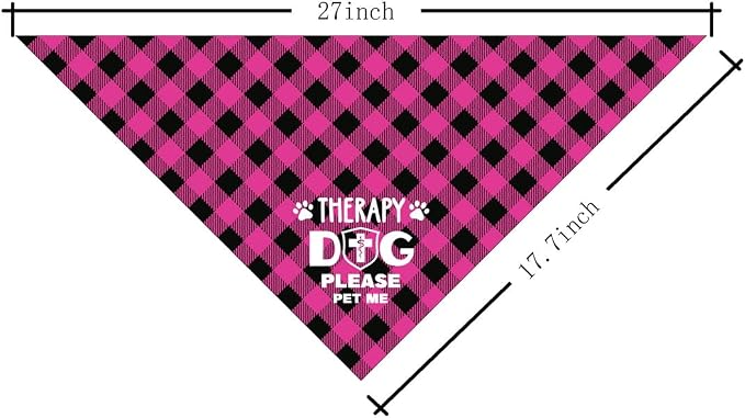 Dog Bandana, Therapy Dog Please Pet Me with, Dogs Scarf Classical Printing - Image 2