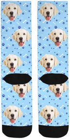 MyPupSocks Custom Personalized Photo Pet Face Socks, Cat and Dog Tracks Paws - Image 6