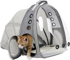 Back Expandable Cat Backpack Carrier, Fit up to 12 lbs, Space Capsule Bubble - Image 5