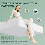 OhGeni 100% Waterproof Zippered Mattress Protector, Queen Size Mattress - Image 3