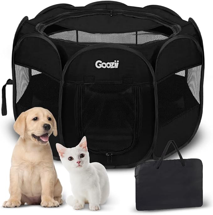 Puppy Playpen Indoor for Small Dogs, Portalble Pet Dog Play Pens Kennel Crate by Goozii