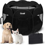 Kitten Cat Playpen for Indoor Cats Enclosed, Portable Foldable Pet Dog Playpen by Goozii