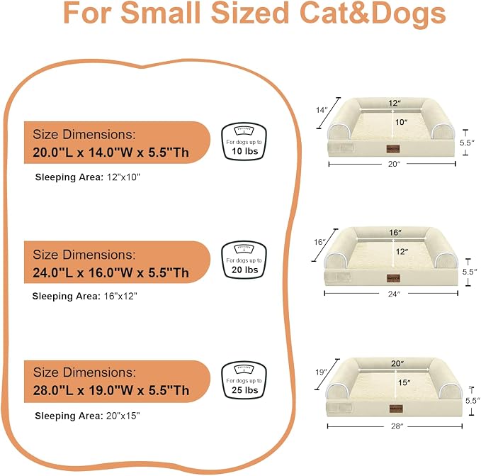 Small Dog Bed Orthopedic Washable: Beds Bolster Small Sized Dogs Bed Egg Crate - Image 6