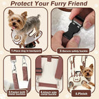 Dog Backpack Carrier for Small Dogs, Dog Lift Harness Adjustable Padded - Image 5