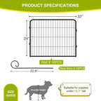 BestPet Dog Playpen 24 Inch 16 Panels Heavy Duty Metal Pet Exercise Pen Indoor - Image 3
