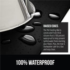 GORILLA GRIP 100% Waterproof Raised Edge BPA Free Silicone Pet Feeding Mat - Image 3