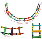 DS. DISTINCTIVE STYLE Bird Ladder Toys Coloured Flexible Parrot Swing Bridge - Image 2