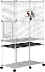 Standing Large Bird Cage, Parakeet Cage by STILLCOVE
