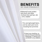 DUJUIKE Waterproof Bed Cover for Dog and Cats, Pet Hair Resistant Bed Sheet - Image 7