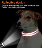 Joytale Reflective Dog Collar, Soft Neoprene Padded, Metal D-Ring, Nylon Pet - Image 5