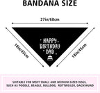 Happy Birthday Dad Dog Bandana for Dogs Black Bandana Funny Birthday Photo Prop - Image 5
