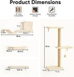 FUKUMARU Cat Wall Shelves, Stable & Safe 4 in 1 Large Cat Walls Furniture Set - Image 5