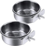 PINVNBY Parrot Feeding Cups Birds Food Dish Stainless Steel Parrot Feeders by PINVNBY