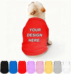 Custom Dog Clothes Shirts for Small Large Dogs Breathable Pet Shirt Customized by Plmoknijb