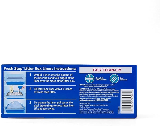 Fresh Step Drawstring Cat Litter Box Liners, Scented Heavy Duty Kitty Litter - Image 5