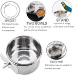PINVNBY Parrot Feeding Cups Birds Food Dish Stainless Steel Parrot Feeders - Image 6