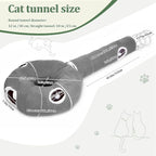 Ownpets 2-in-1 Cat Tunnel, Large Lollipop Shape Cat Tunnel Toy - Image 7