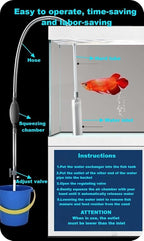 Aquarium Siphon Vacuum Cleaner, 9.84 Foot Aquarium Gravel Cleaner kit, - Image 8