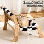 Solid Wood Cat Couch Bed for Indoor Cats, Modern Cat Sofa - Image 3