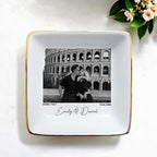Custom Couple Portrait Polaroid Photo Ring Dish, Personalized Picture Jewelry - Image 7