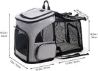 Expandable Cat Carrier Backpack, Large Soft Airline Approved Collapsible Pet Bag - Image 2