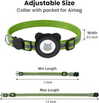 Cat Collar with AirTag Holders, Reflective Breakaway Safety Collars, Bells and - Image 4