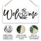 Welcome Sign for Front Door, Welcome Decor Wooden Hanging Sign, Fun and Trendy - Image 3
