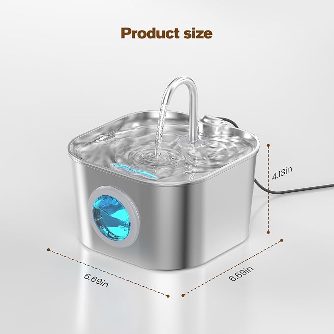 Cat Water Fountain Stainless Steel: Pet Fountains - Image 8