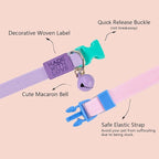 Elastic Cat Collar 2 Pack of Safety Quick Release Cat Collars - Image 2