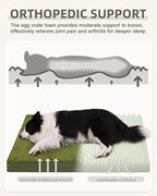 KSIIA Orthopedic Dog Bed Crate Waterproof Pet Mats - Image 2
